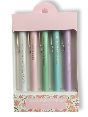 5 Ballpoint Pens - Mom sayings on each